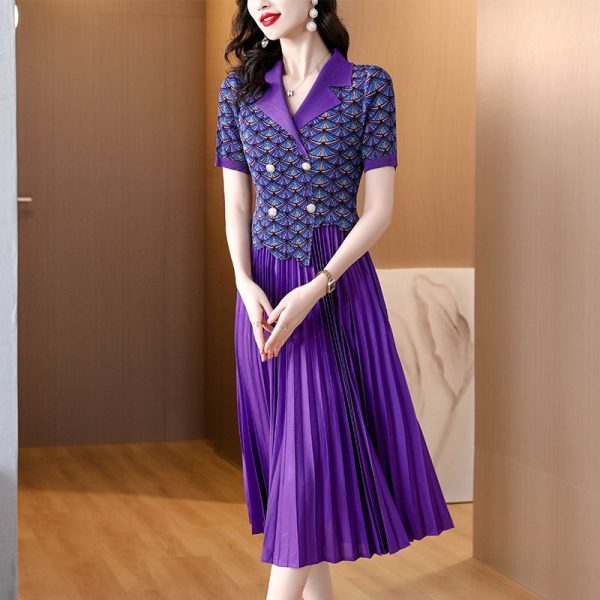 2025 plus size women's summer noble temperament ladies high-end temperament dress medium long skirt D02358