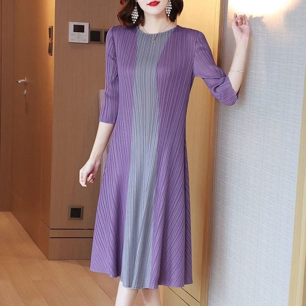 Large size women's clothing 2025 stylish slim fit dress new medium and long skirt D02373