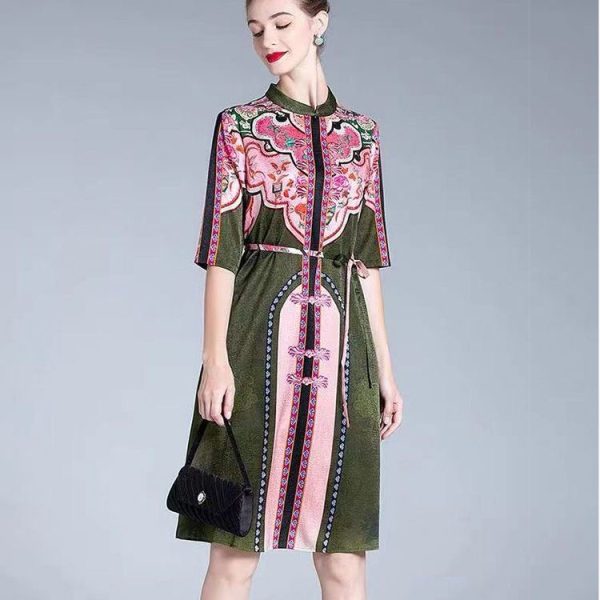 2025 plus size women's summer new style fashion temperament slim medium and long skirt D02375